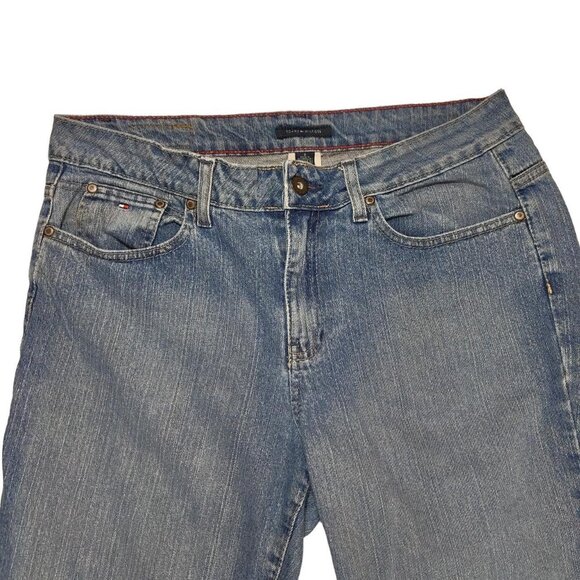 Y2K Tommy Hilfiger Light Wash Low Waist Denim Bootcut Jeans Size 8 - Picture 7 of 7